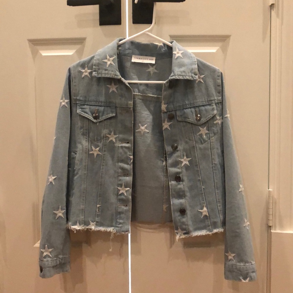 Native daughters star denim jean jacket